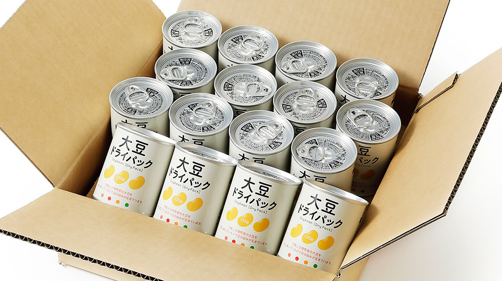 十勝産大豆のドライパック缶＜16缶＞